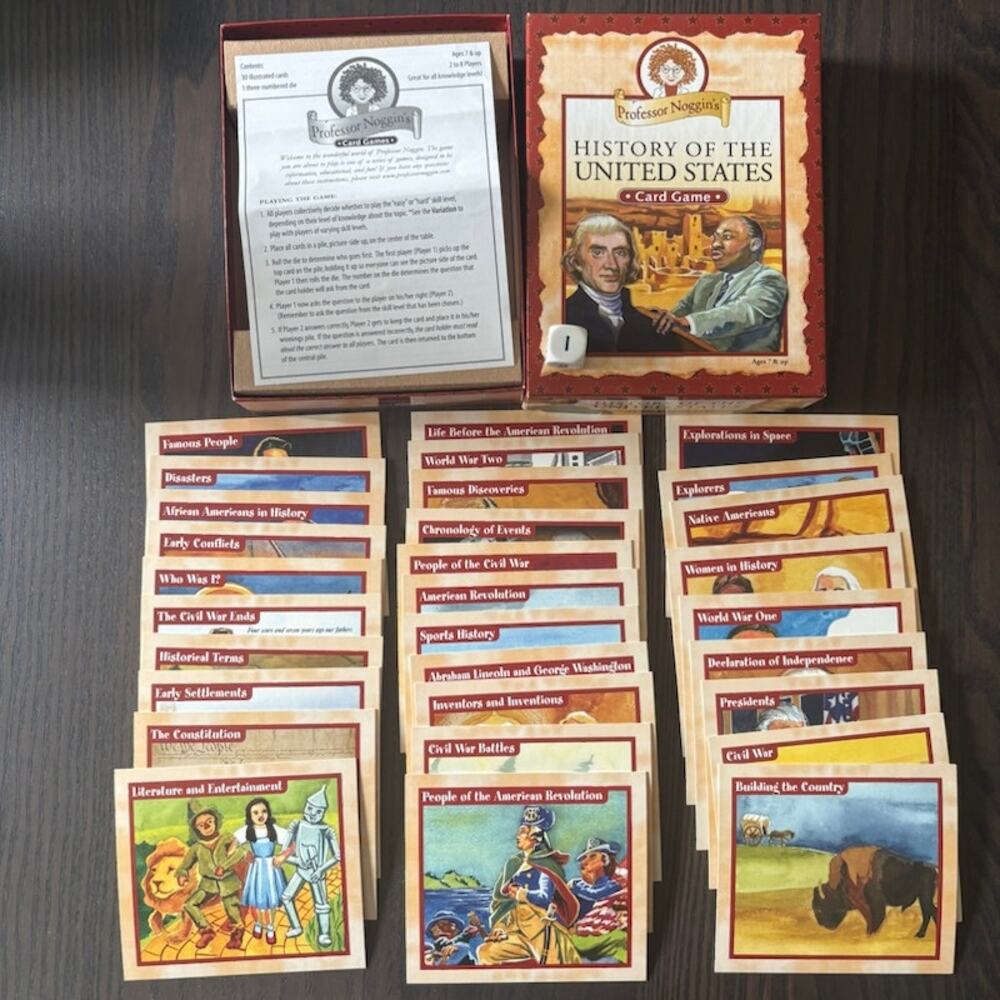 Professor Noggin's Card Game Homeschool Teacher History Bundle Lot of 3 Complete - Picture 4 of 6